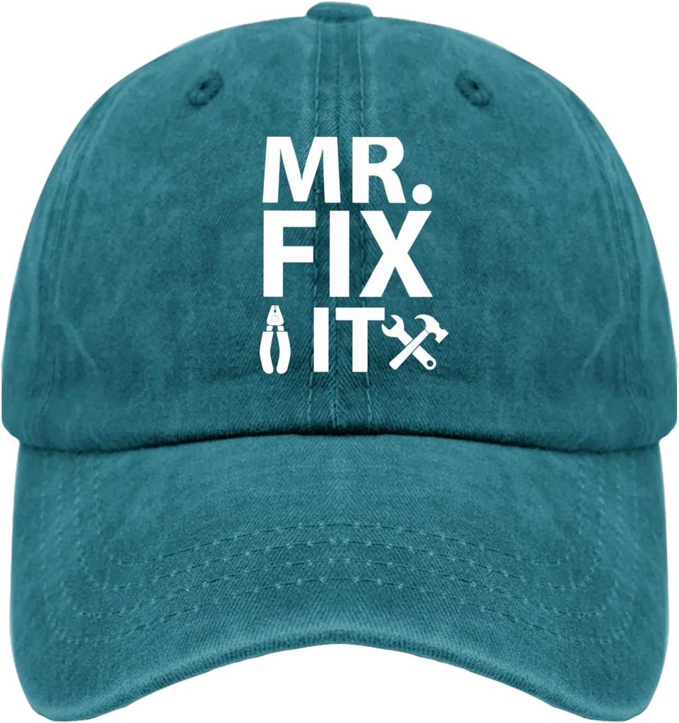 Кепка с графикой "Мистер Fix It" (Плоскогубцы Молоток) Повседневная Полиэстер Регулируемая Кепка для Взрослого Папы