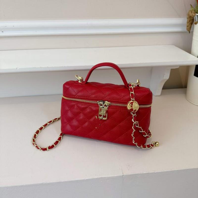 Small Chic Quilted Box Handbag Women 2026 PU Leather Crossbody Shoulder Bag With Zip