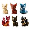 Luxury Fox Sculpture Healing Fox Statue Lucky Animal Figurine Home Office Desktop Decoration