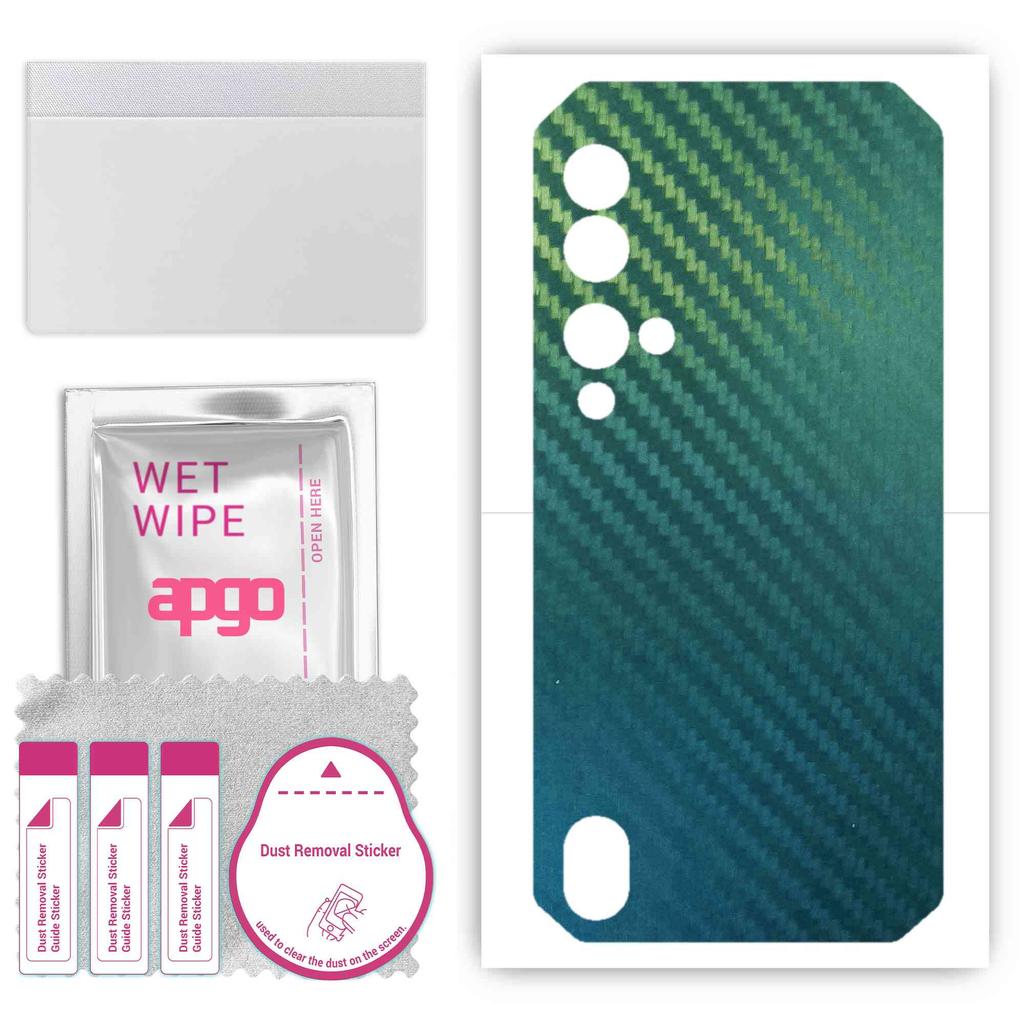 apgo Защитная наклейка на заднюю панель, совместимая с Blackview BV9900 Pro, пленка, фольга, винил - Pattern Carbon Chameleon CAKA1