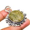 Ювелирный кулон ручной работы с драгоценным камнем унакит, посеребренный 925 пробы, 1,89 дюйма