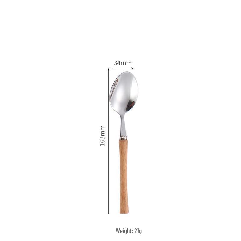 Ruhan Wooden Handle Stainless Steel Dinner Forks