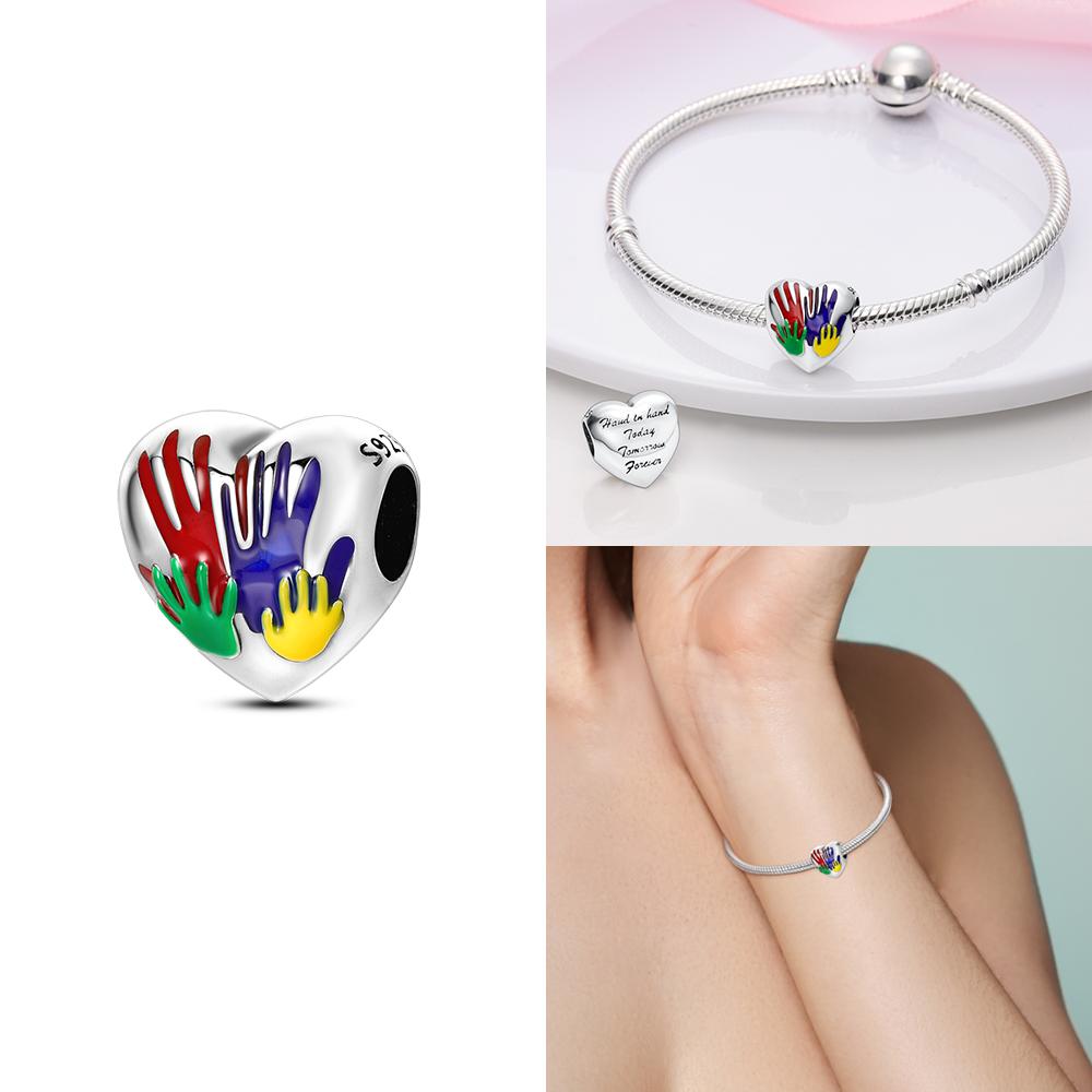 Шармы Медь Оригинальное Красное Сердце Велосипед Любовь Пара Подвеска Бусина Подходит Браслет День Святого Валентина Изысканный Подарок Женские Украшения Сделай Сам