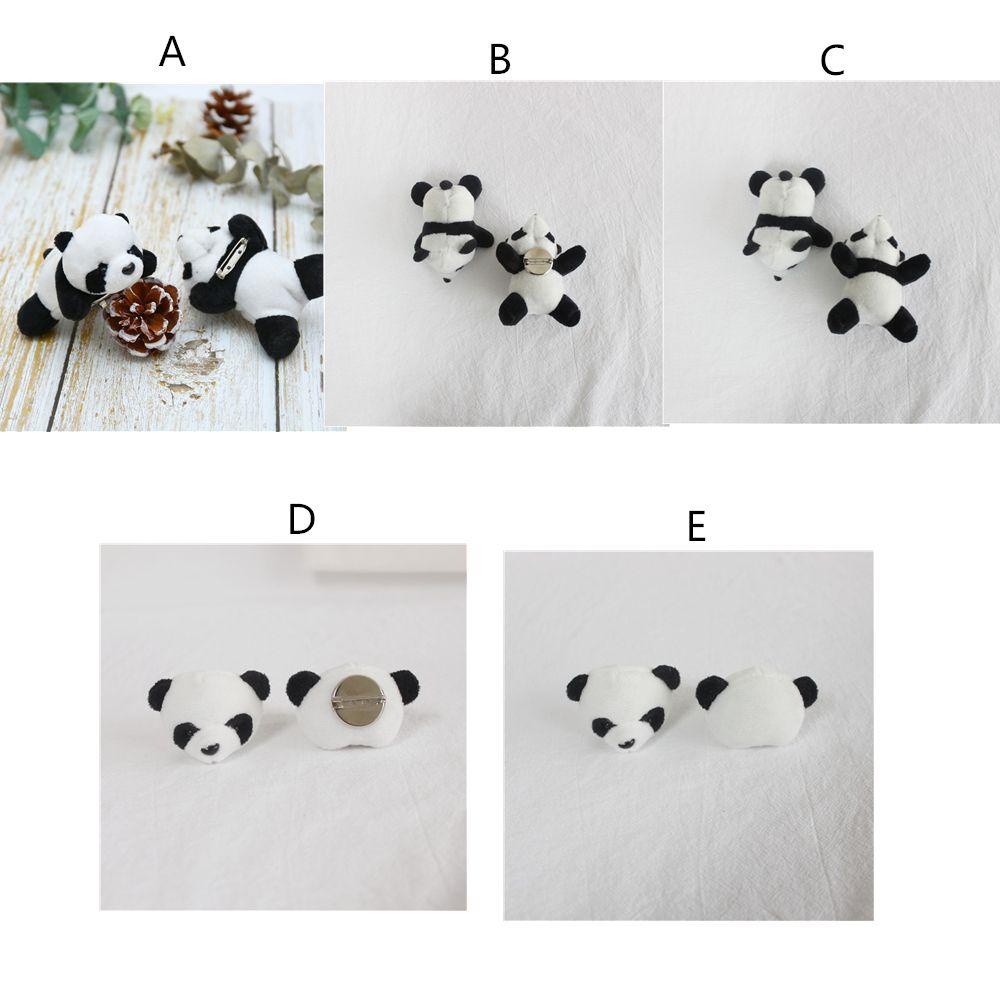 Girls Jewelry Cloth Accessories Cute Cartoon Plush Toy Lapel Pin Pins Animal Badge Panda Brooch