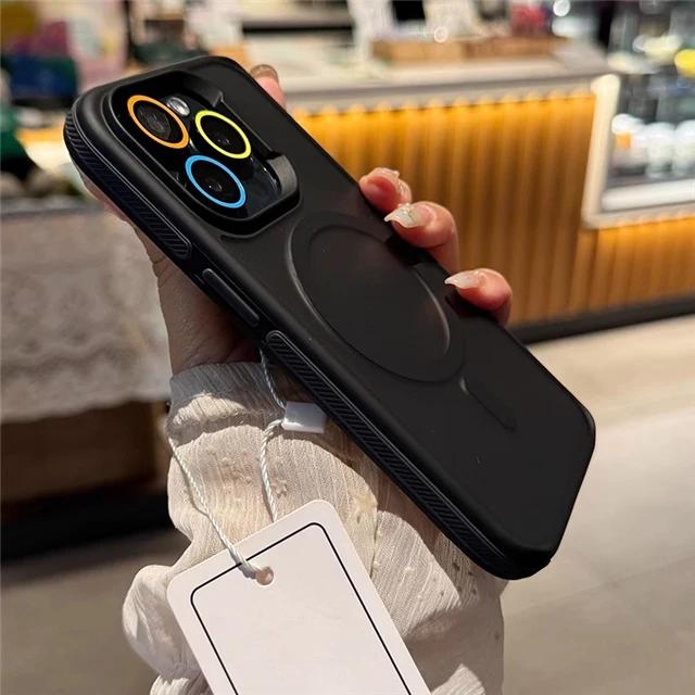 Для iPhone 17 Pro Max Для Magsafe Матовый Двухцветный Каркас Чехол для Телефона Для iPhone 17 16 12 13 14 15 Pro Max Защитный Магнитный Чехол
