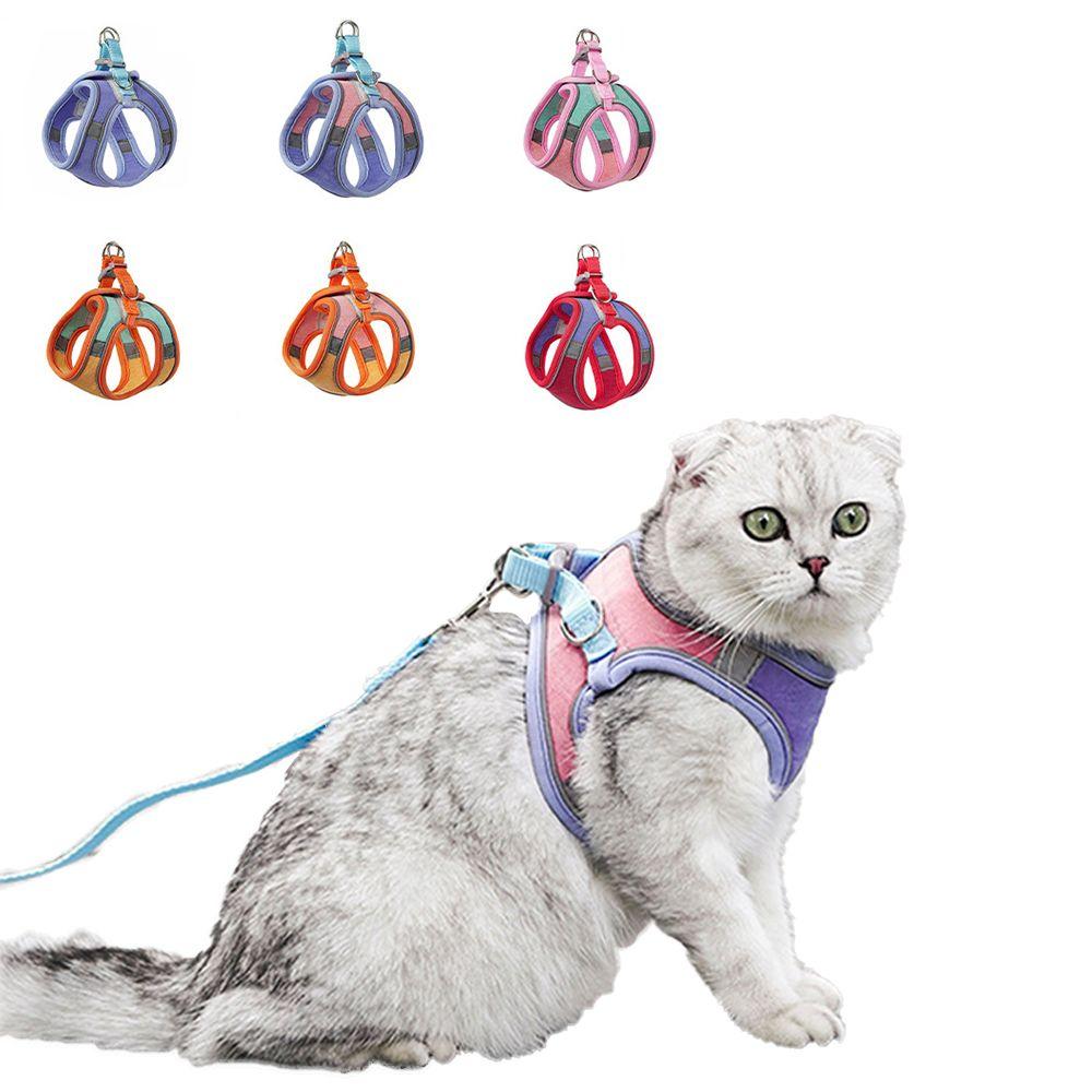 Soft Breathable Vest Harness Dog Leash Cat Harness Pets Vest Cat Accessories Cat Collar
