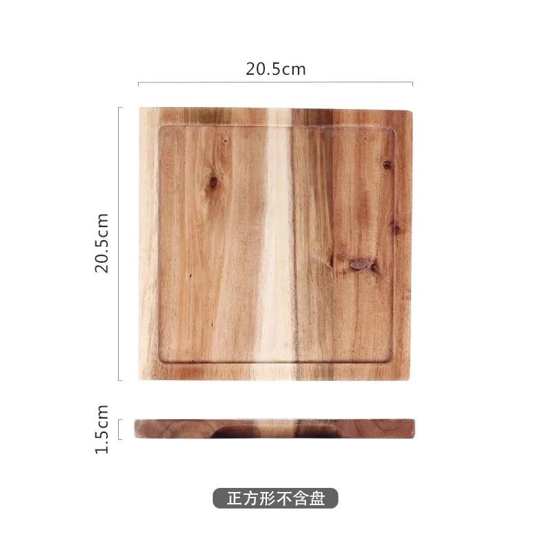 Цельное деревянное блюдо для пиццы Деревянные поддоны Черная сланцевая тарелка Доска для выпечки хлеба стейк Японское блюдо Разделочная доска Кухонные принадлежности