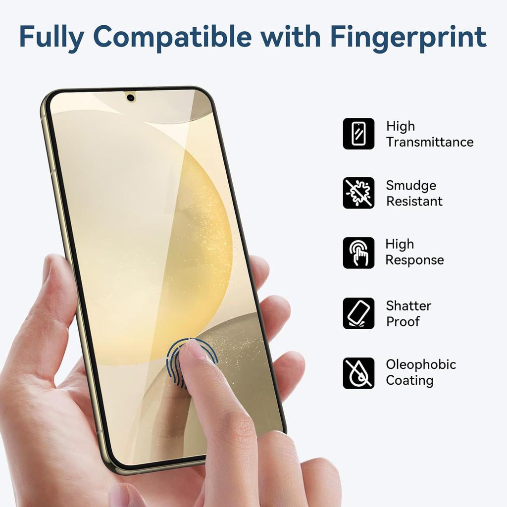 3 шт. Поддержка отпечатков пальцев ID Стекло Защитная пленка для экрана для Samsung Galaxy S25 Ultra 5G S24 S23+ S22 S21 FE S25 edge Закаленное стекло Защитная пленка для экрана