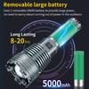 LED Ultra-bright Flashlights Rechargeable Zoom Camping Flashlights For Outdoor Hiking Home Emergency Built-in Lithium Battery