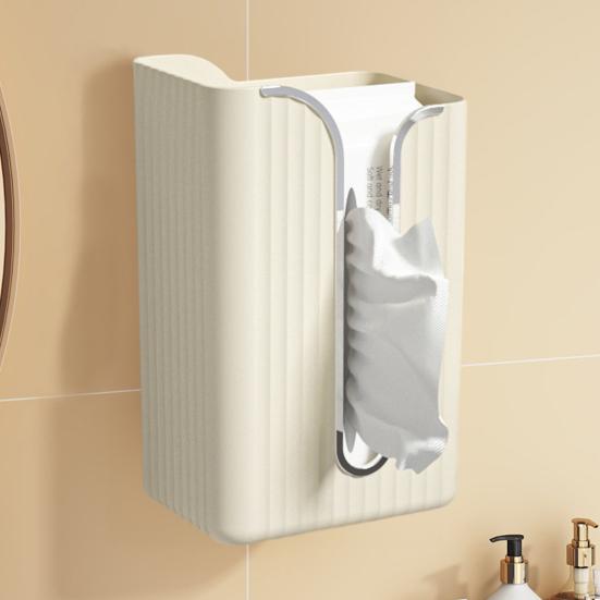 Настенный прозрачный ящик для салфеток, установка без перфорации, прозрачный держатель для туалетной бумаги большой емкости, диспенсер для салфеток для ванной и кухни
