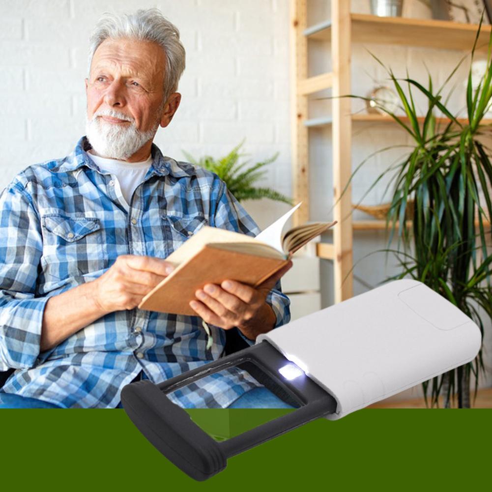 4-кратное увеличительное стекло, складной мини-карманный ручной микроскоп, ювелирная лупа для чтения с 3 светодиодными лупами с подсветкой