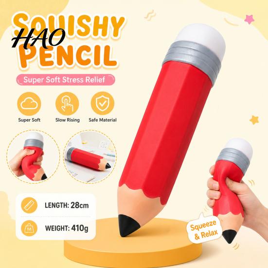 Pencil Squeeze Toys for Stress Giant Toy, Slow Rebound TPR Sensory Fidget Toy Interactive Play Kids Adults, Soft Pinchable Toys, Fun Desk Decoration