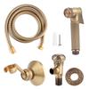 Vintage Brass Handheld Bidet Sprayer Spray Head Bracket Hose Kit Bathroom Accessories