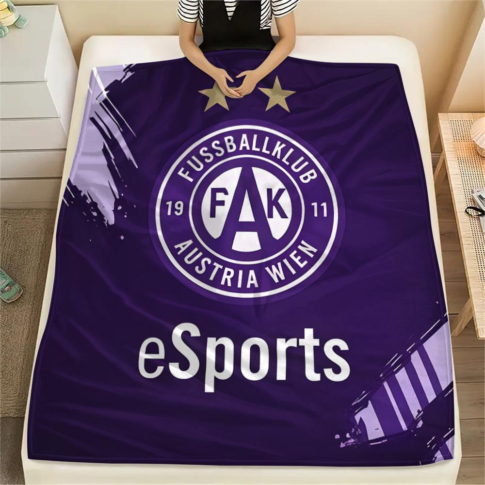 FK Austria Wien Print FlAannel Blanket, High quality Comfortable for All Seasons, Home Decor, Warmth and Comfort