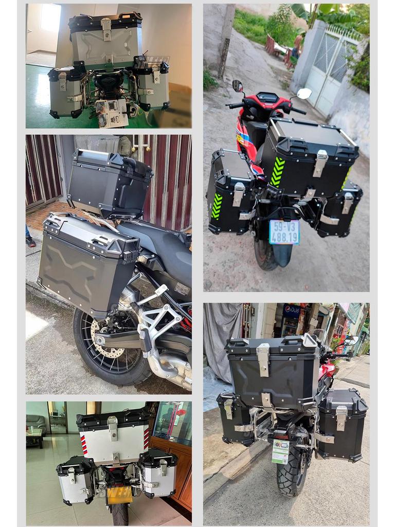 Универсальные мотоциклетные алюминиевые боковые кофры – Водонепроницаемые, Противоударные, Быстросъемные (18 л/28 л/35 л)