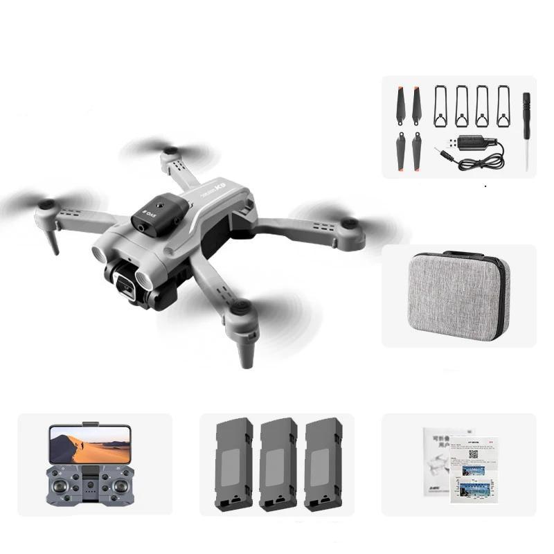 Новый K9Pro Дрон с дистанционным управлением, двойная камера, 4K, широкоугольное оптическое позиционирование потока, предотвращение препятствий, мини-складной квадрокоптер, игрушка в подарок
