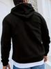 Kpop Trend Hustle Graphic Hoodie For Guys Wealth Cash Front Print Soft Korean Daily Oversized Hip Hop Hooded Top