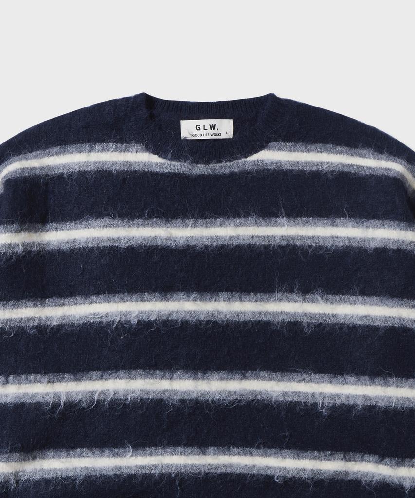 GLW Striped Brushed Knit Navy