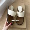 Vintage New Monsoon Fairy One-word Slippers 2025 Beach Sandals Cover Toe Open-toe Metal Buckle French