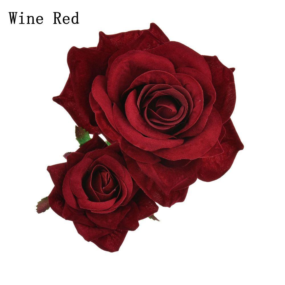 Свадебные аксессуары ручной работы, свадебная заколка для волос с цветком, двойная заколка для волос с розой, украшения для волос подружки невесты