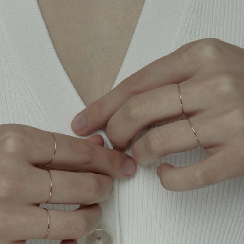 J.Gracelet R Золотое 14K Простое Кольцо