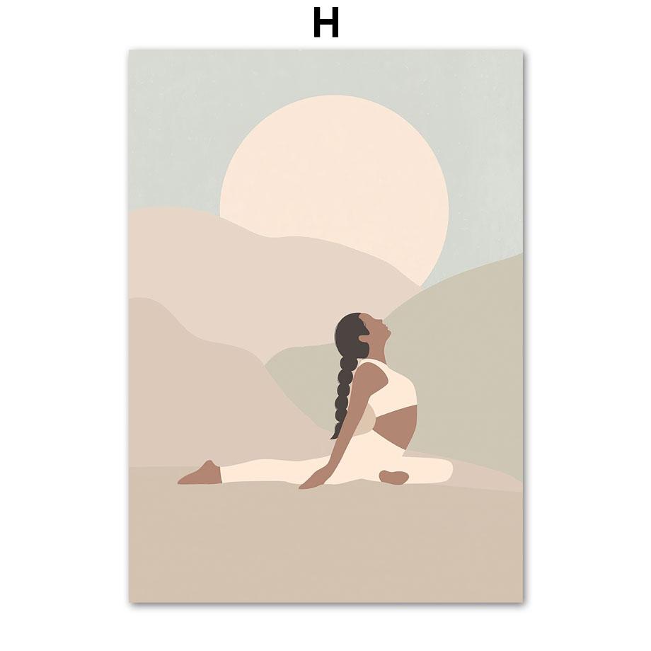Boho Lotus Yoga Girl Медитация Успокаивающий Дзен Холст Картина Скандинавские Плакаты Печать Настенные Картины Для Гостиной Домашний Декор