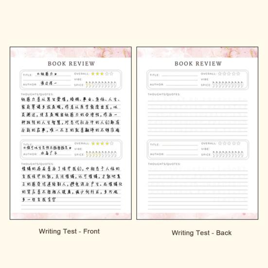 Журнал для чтения обзоров книг формата А5 Отслеживание прогресса чтения Подсказки для письма