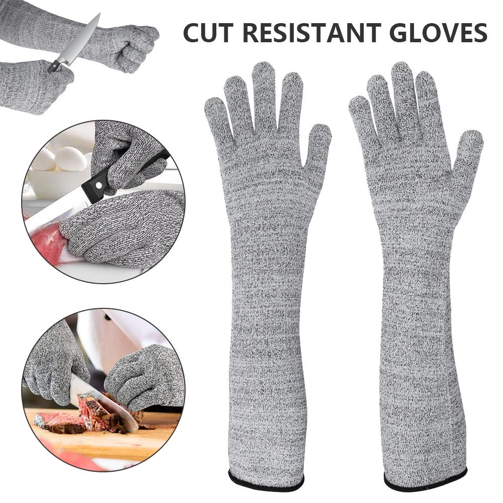 1 Pair Anti-Puncture Cut Arm Sleeve Cut Resistant Knit Sleeves Outdoor Work Safety Anti-cutting Arm Guard Protective Glove