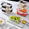 HOMLLY Пластиковый контейнер для хранения продуктов, не содержащий БФА, герметичный, с крышкой на четырех защелках, для ланча, приготовления еды и остатков  ( X3 ШТ.)