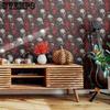 1pc Dark Style Rose and Skull Wallpaper Vintage Floral Peel and Stick Wallpaper Self-adhesive Wallpaper Removable Waterproof Wall Stickers