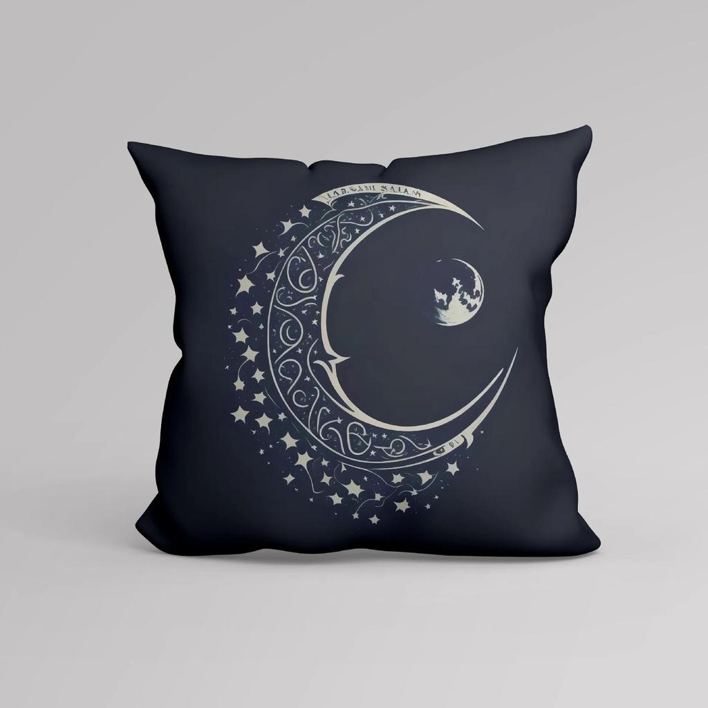 Luxury Home Decor Cushion Cover Office Sofa Cushion Cover Night Sky Moon Print Pillow Cover