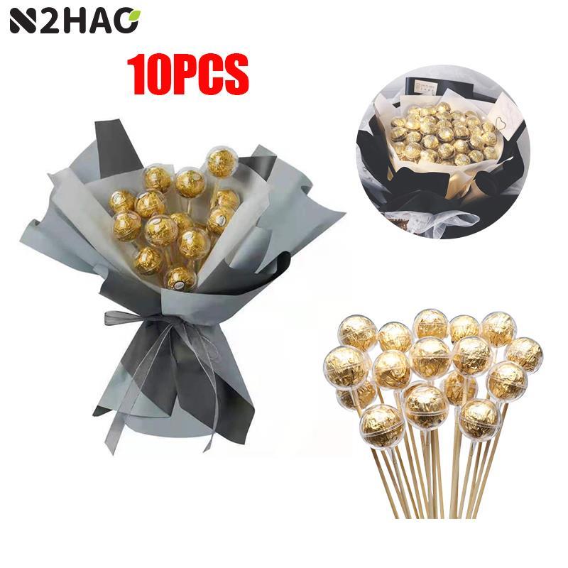 10PCS DIY A Gift Chocolate Ball Holder Case Chocolate Truffle Chocolate Wrappers Candy Packaging Holder DIY Fixed Base