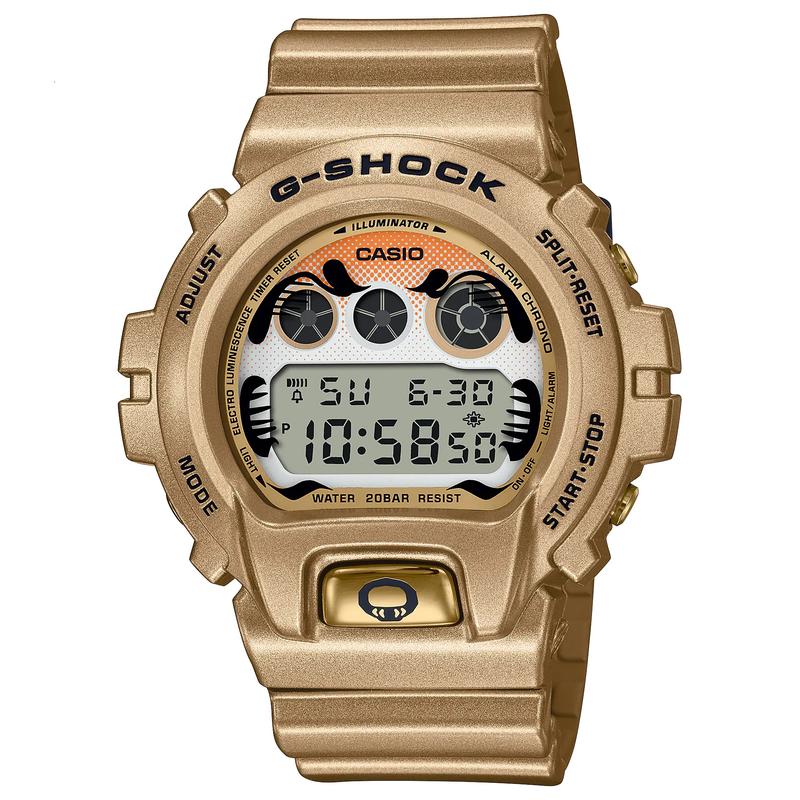 Casio CASIO G-SHOCK Серия Jindamo Ударопрочный и водонепроницаемый Механизм Кварцевый механизм Ремешок из смолы Японские и корейские часы Мужские часы DW-6900GDA-9PR