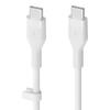 Belkin USB-C To USB-C Silicone Cable Compatible with iPhone 15 / MacBook/iPad mini/iPad Pro/iPad Air/Galaxy/Android Smartphone Fast Charging PD Compat