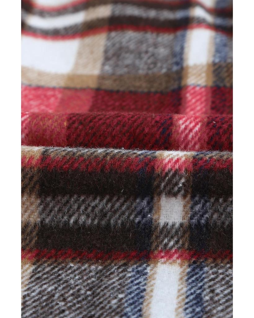 Azura Exchange Куртка с карманами и геометрическим узором в клетку