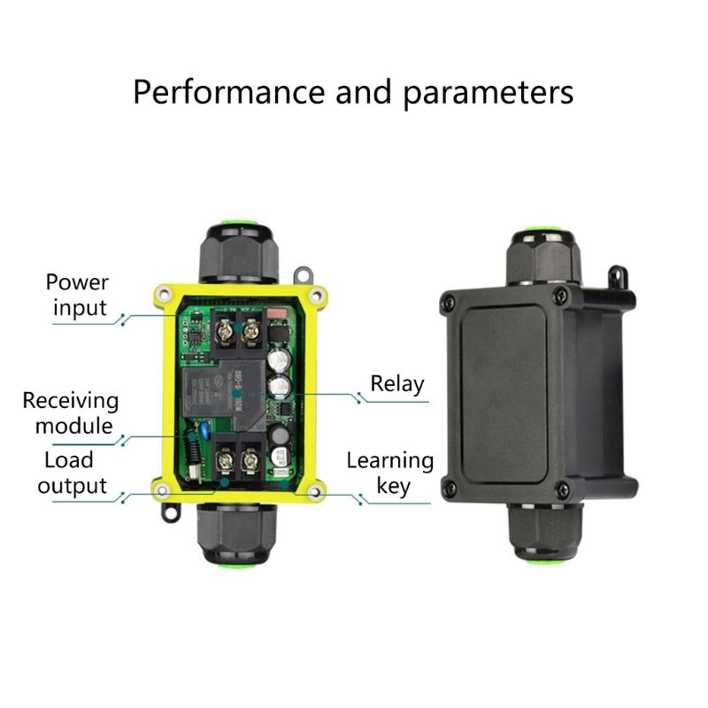 433Mhz Remote Control Switches Replacement Waterproof Water Pump Remote Control Switches Easy to Use