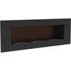 Wall Mounted Bioethanol Fireplace DELTA 3 Black TÜV