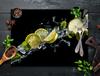 Glass protective plate for the stove 70x52 Fruit