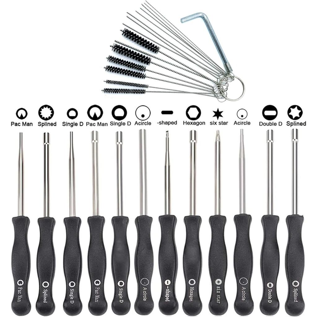 Pack of 12 Carburetor Adjustment Tool and Cleaning Kit for 2-Cycle Small Engine for Trimmer Chainsaw