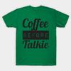 Новая модная мужская футболка с принтом Coffee Before Talkie, топы с коротким рукавом, повседневные футболки
