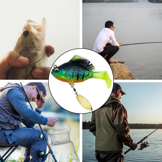 6 см/10 г/14 г весло хвост рыболовная приманка с крючком спиннер 3D глаза Swimbait искусственная мягкая приманка пресноводный соленый окунь форель аксессуары для рыбалки