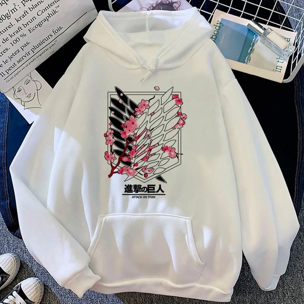 Атака Титанов Эрен толстовки женские эстетичные зимние y2k эстетическая одежда 2023 женская японская одежда унисекс