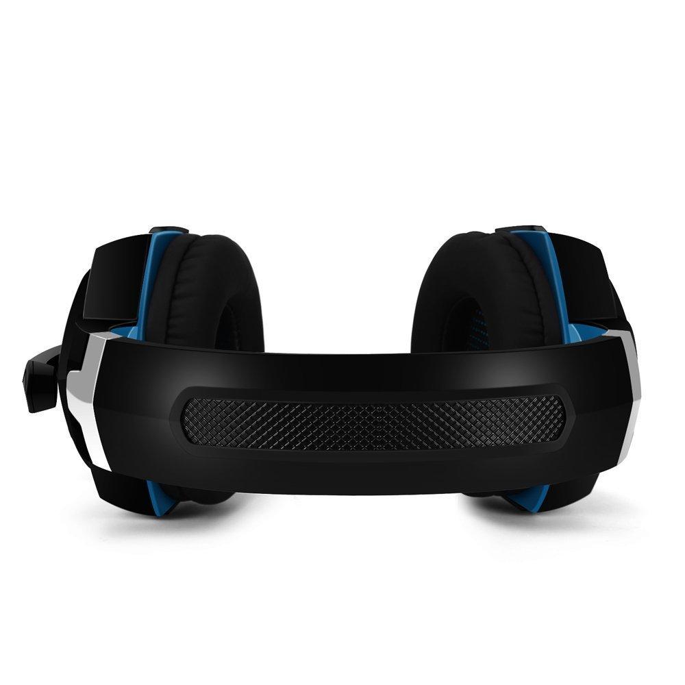 KOTION EACH G2000 Игровые наушники для ПК, Наушники с низким энергопотреблением, Светодиодная подсветка (синий)
