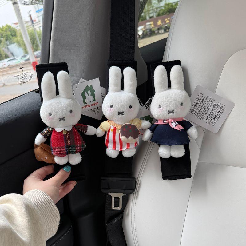 Miffy Rabbit Car Seatbelt Shoulder Pad Four Seasons Anti-Strain Seatbelt Decorative Protector New Car Gift
