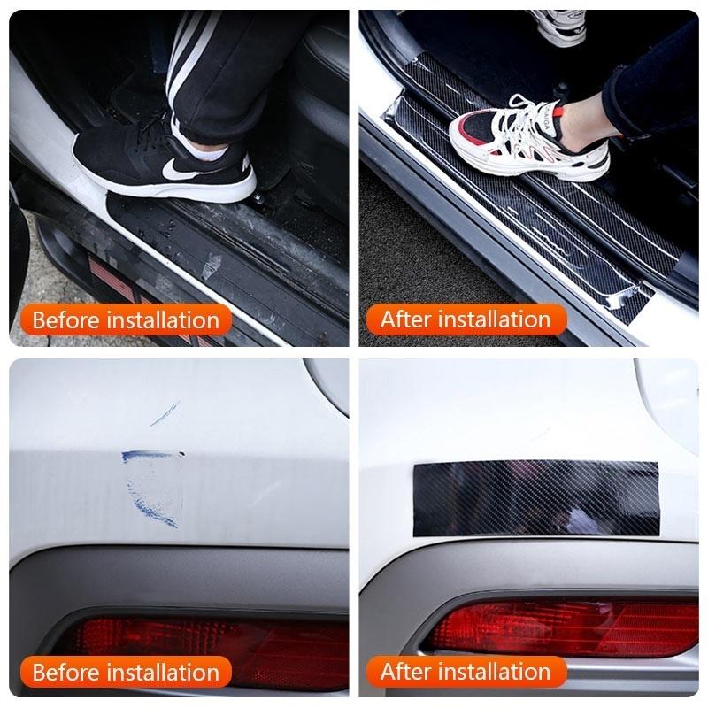 Car Sticker Carbon Fiber 5D Car Stickers Anti Scratch Film Door Trunk Bumper Protector Car Stickers