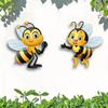 2Pcs Sun Resistant Garden Bee Hanging Plaque Waterproof Outdoor Bee Art Hanging  Courtyard Outdoor