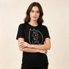 Minimalist Pet Unisex Cotton T Shirt Simple Line Cat No Cat No Life Graphic Funny Cat Owner Casual Loose Fit Short Sleeve Tops