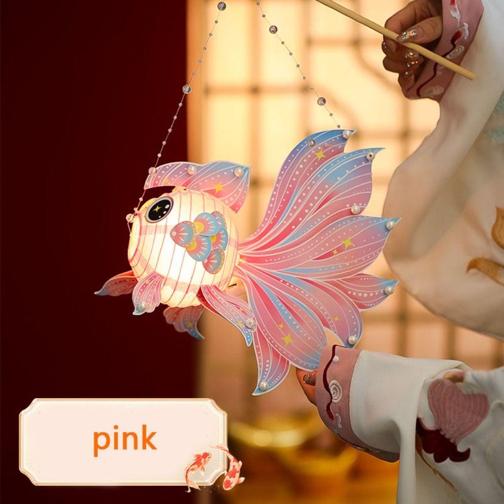 Goldfish Paper Lanterns Glowing Hanging Lamp Kids Gift Handheld Led Toy