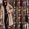 2024 Autumn/Winter Women's Long Wool Blend Solid Color Coat