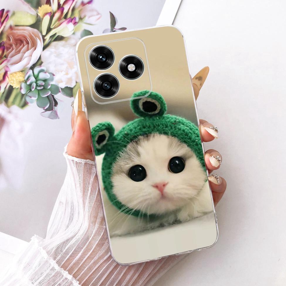 Case For Honor X5C Plus Cover Transparent Luxury Cute Cat Fashion Butterfly Cool Painted Casing For Honor X5cPlus